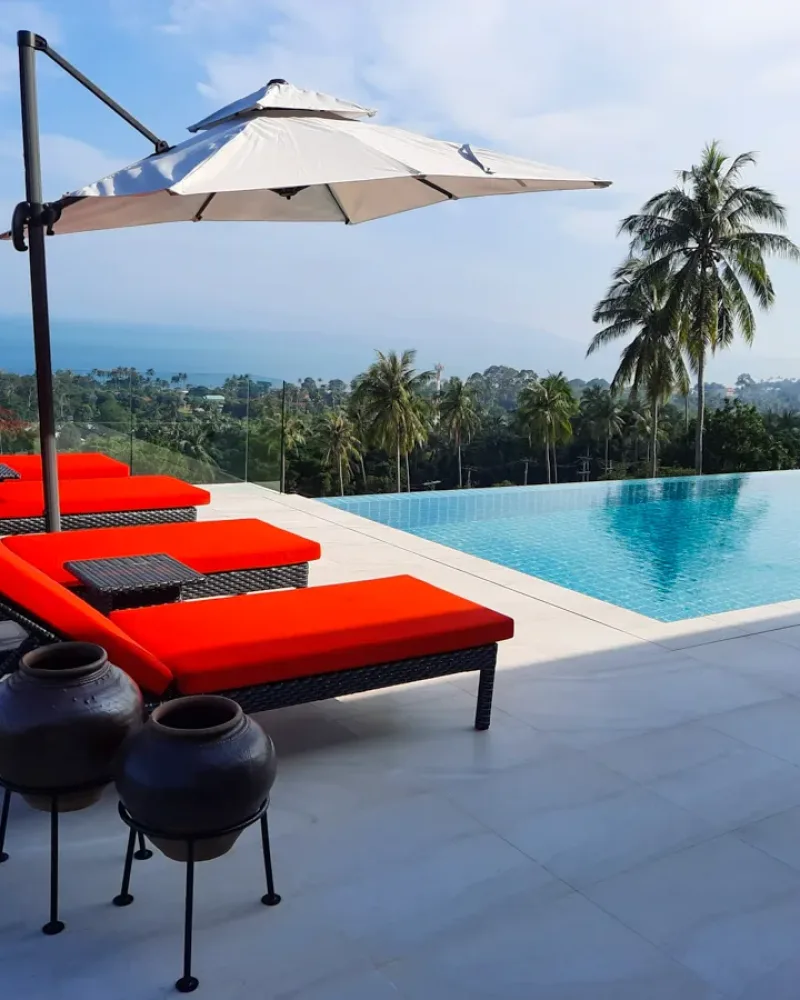 koh samui luxury villas Sea View Villa A pool area